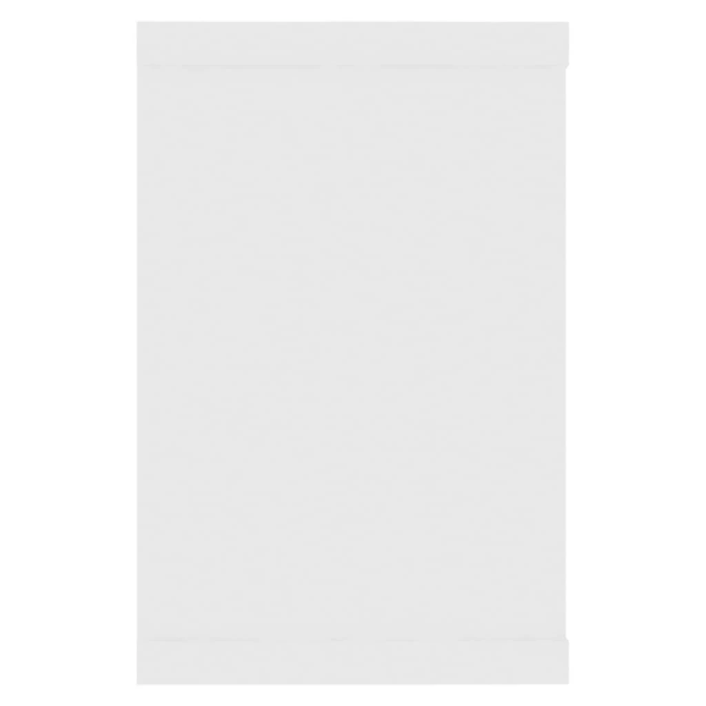 Sieninės lentynos, 6vnt., baltos, 60x15x23cm, apdirbta mediena