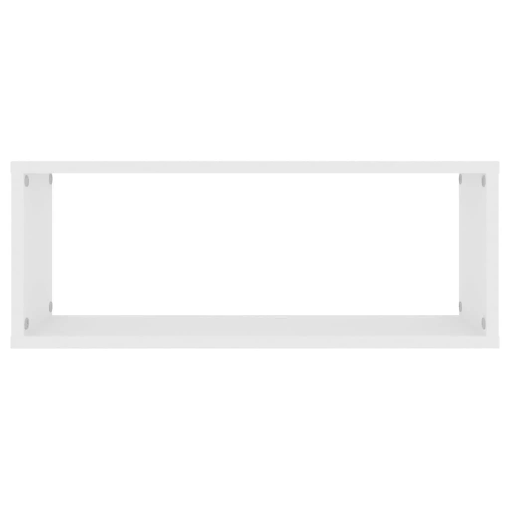 Sieninės lentynos, 6vnt., baltos, 60x15x23cm, apdirbta mediena