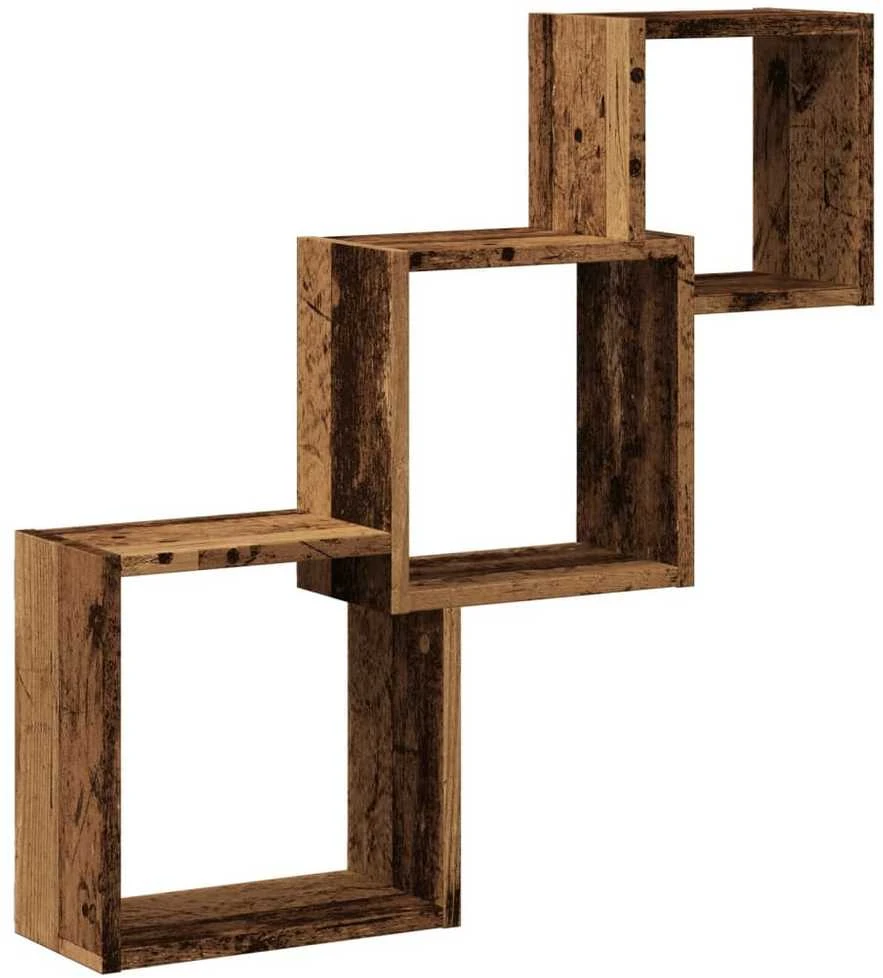 Sieninės lentynos, medienos, 68x15x68cm, MDP, kubo formos