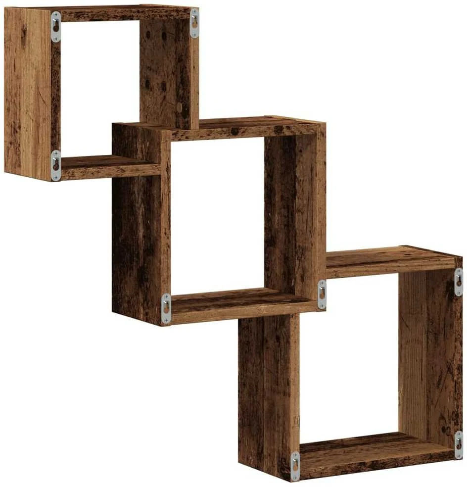 Sieninės lentynos, medienos, 68x15x68cm, MDP, kubo formos