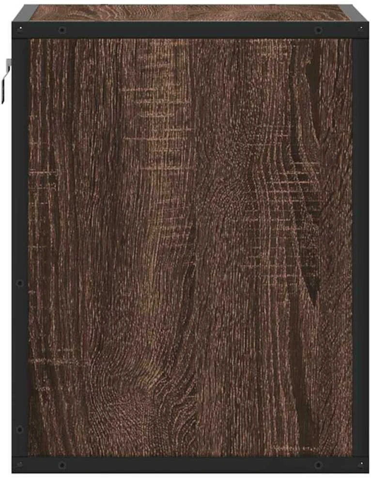Sieninės naktinės spintelės, 2vnt., ruda ąžuolo, 40x31x39,5 cm