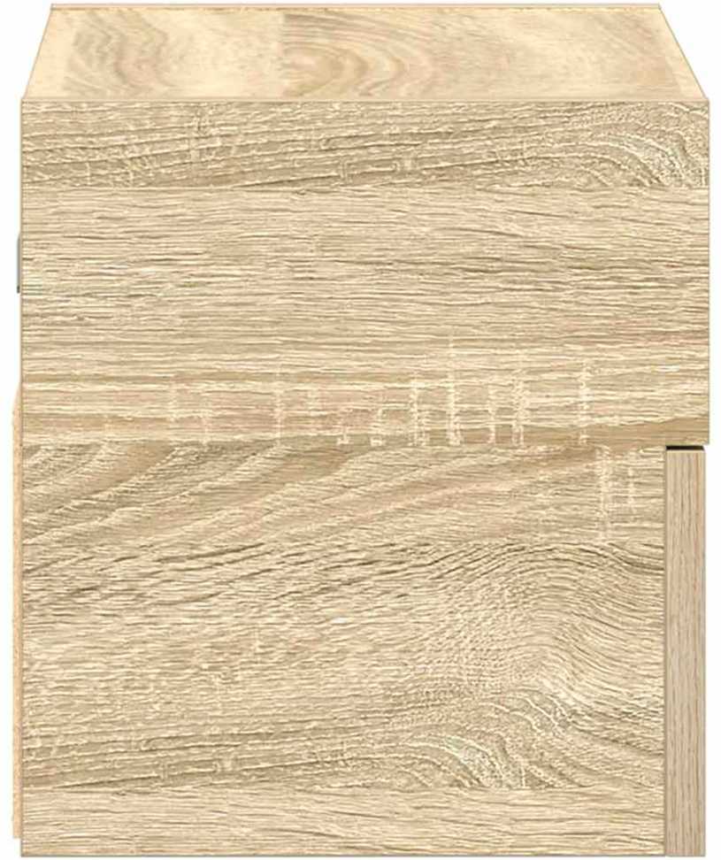 Sieninės naktinės spintelės, 2vnt., sonoma, 45x26x28,5cm