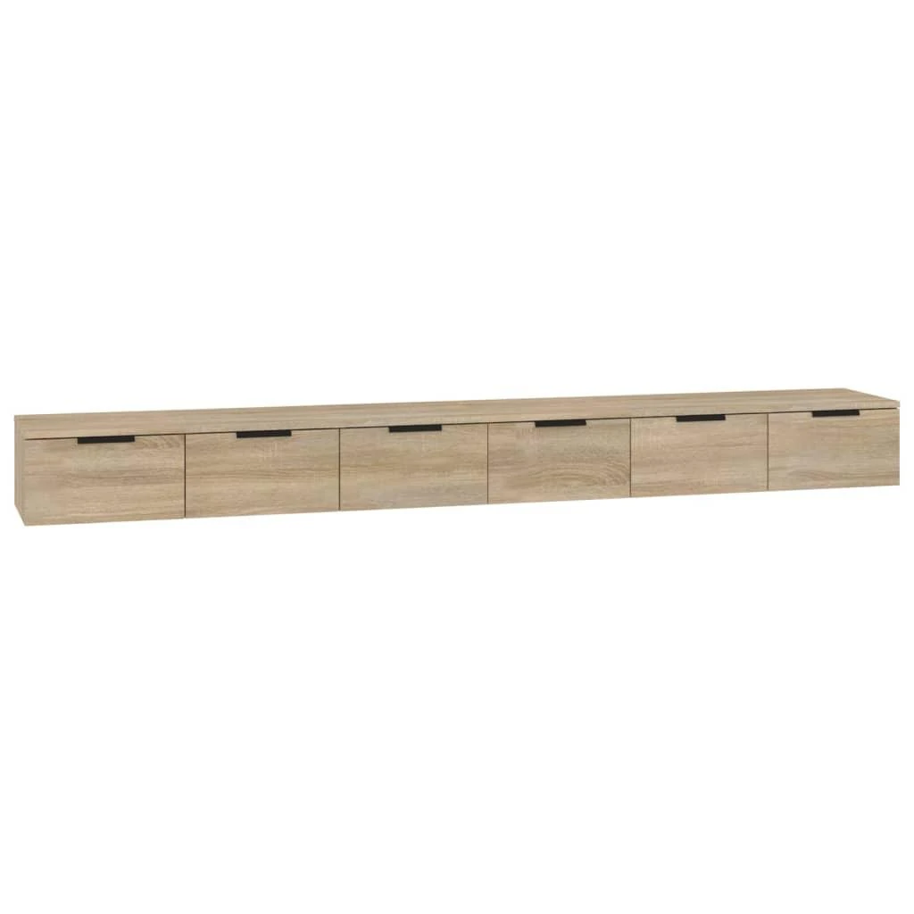Sieninės spintelės, 2vnt., ąžuolo, 102x30x20cm, mediena