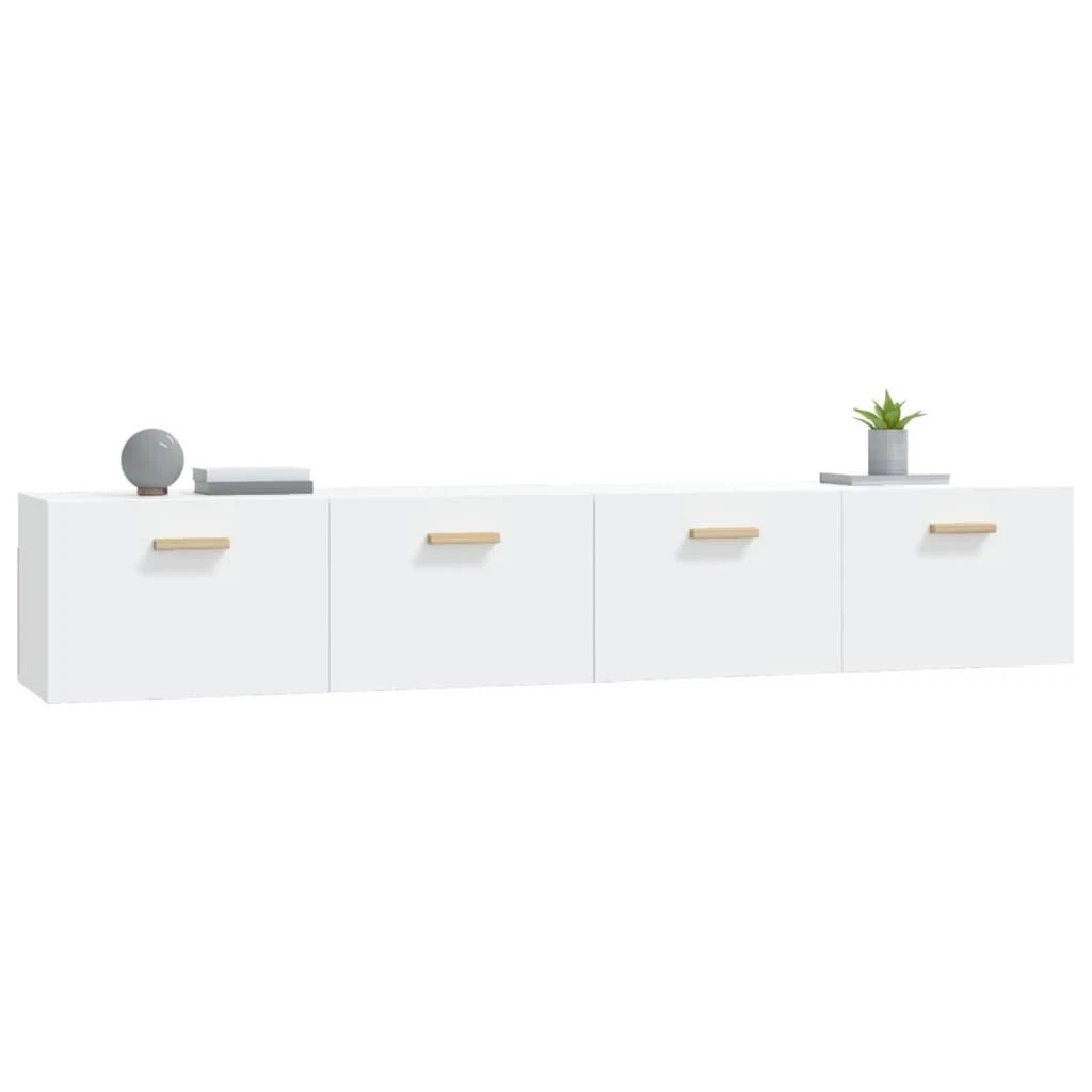 Sieninės spintelės, 2vnt., baltos, 100x36,5x35cm, mediena