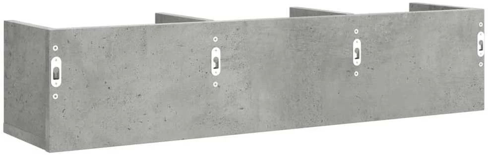 Sieninės spintelės, 2vnt., betono pilkos, 75x18x16,5cm, mediena