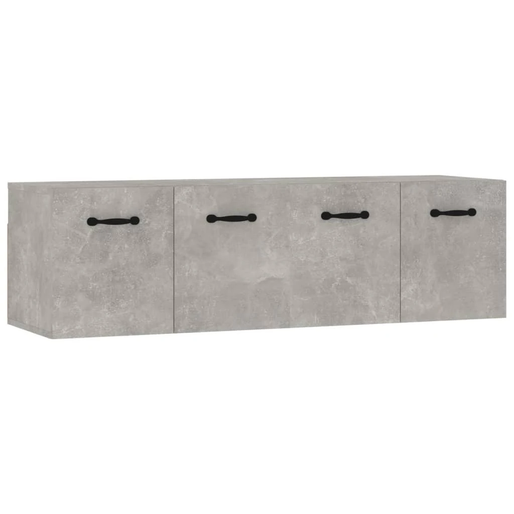 Sieninės spintelės, 2vnt., betono pilkos, 80x35x36,5cm, mediena