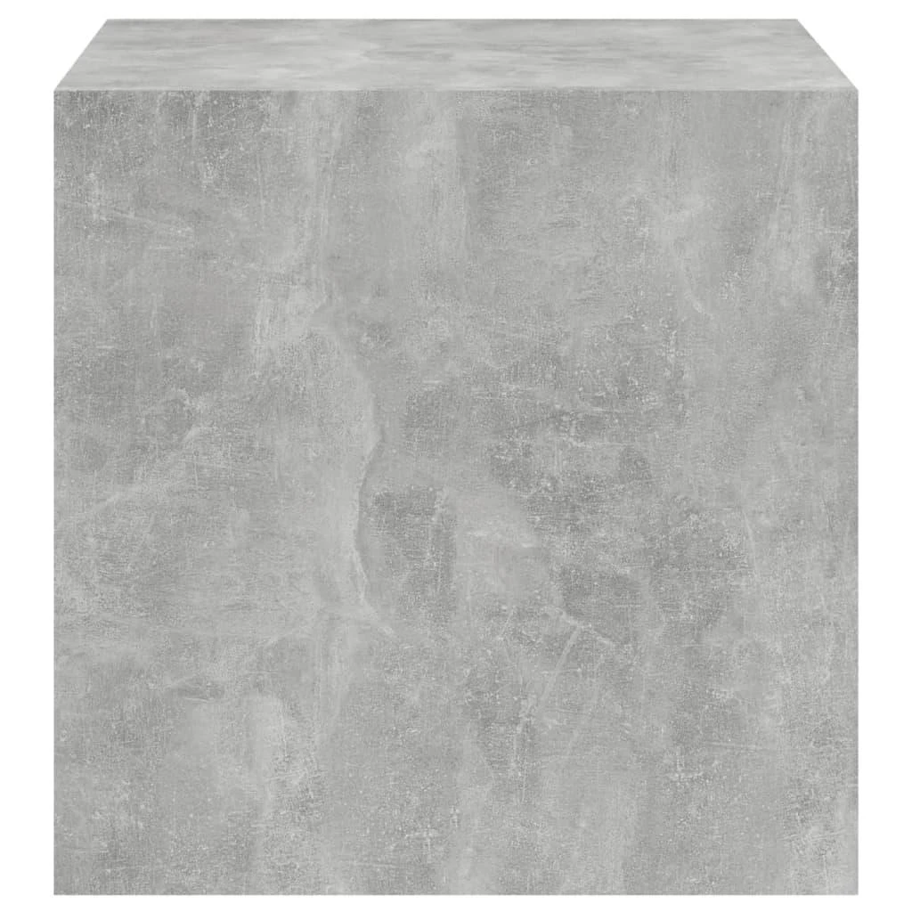 Sieninės spintelės, 2vnt., betono, 37x37x37cm, apdirbta mediena