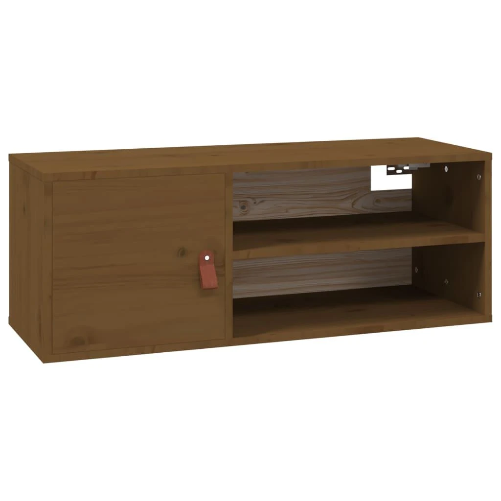 Sieninės spintelės, 2vnt., medaus rudos, 80x30x30cm, pušis