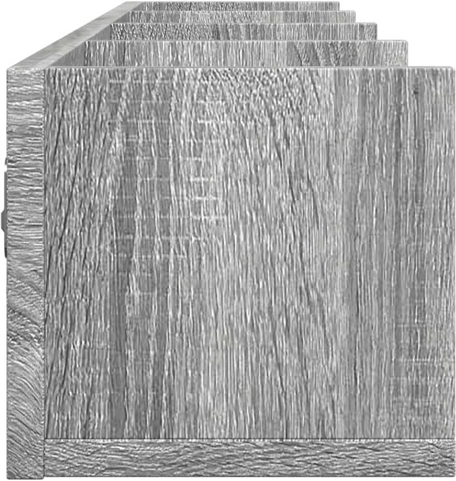 Sieninės spintelės, 2vnt., pilkos ąžuolo, 99x18x16,5cm, mediena