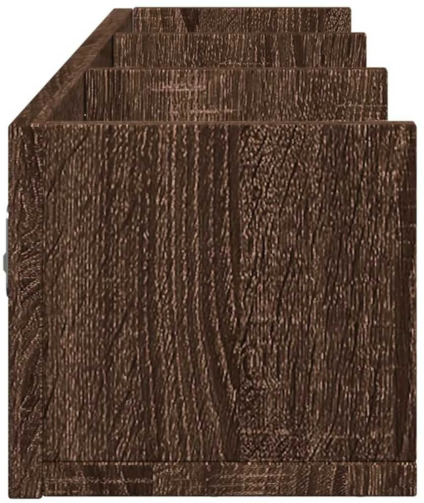 Sieninės spintelės, 2vnt., rudos ąžuolo, 75x18x16,5cm, mediena