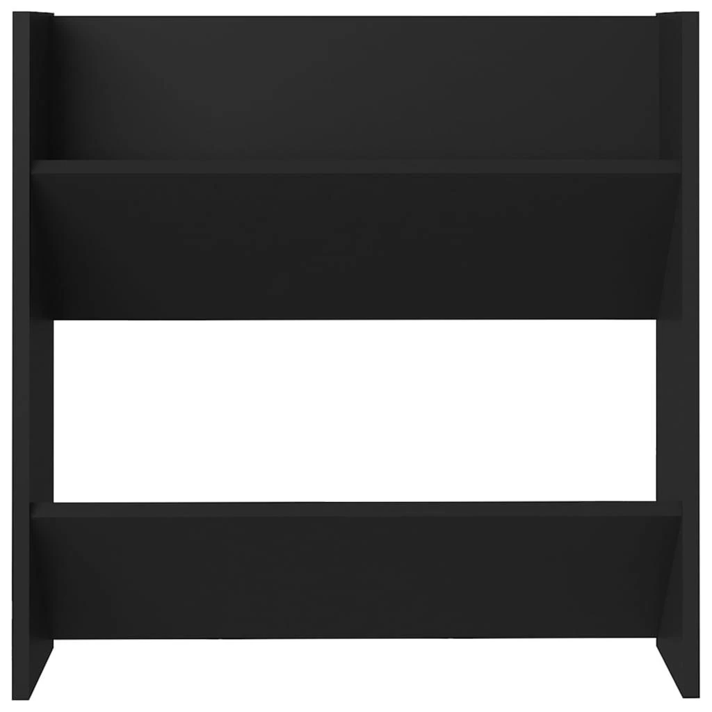 Sieninės spintelės batams, 4vnt., juodos, 60x18x60cm, mediena