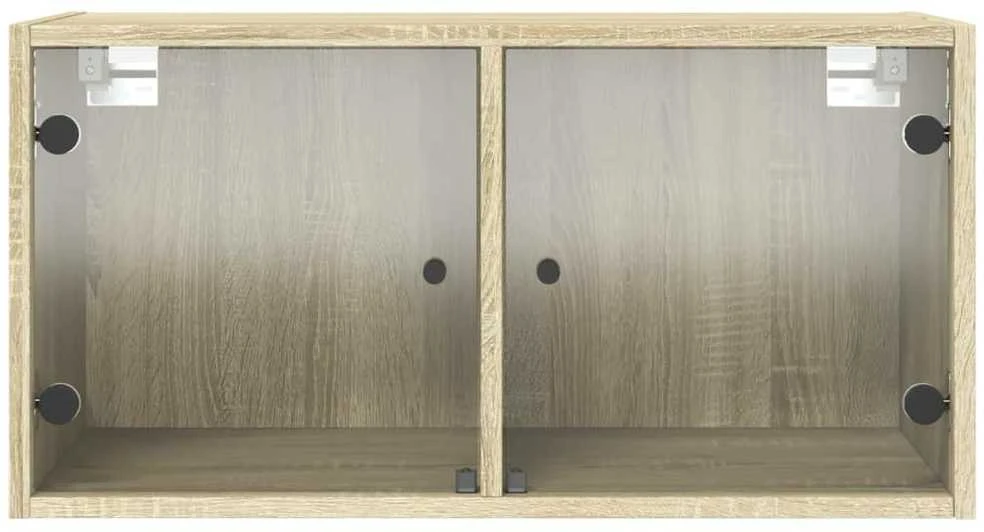 Sieninės spintelės su durelėmis, 2vnt., ąžuolo, 68,5x37x35cm