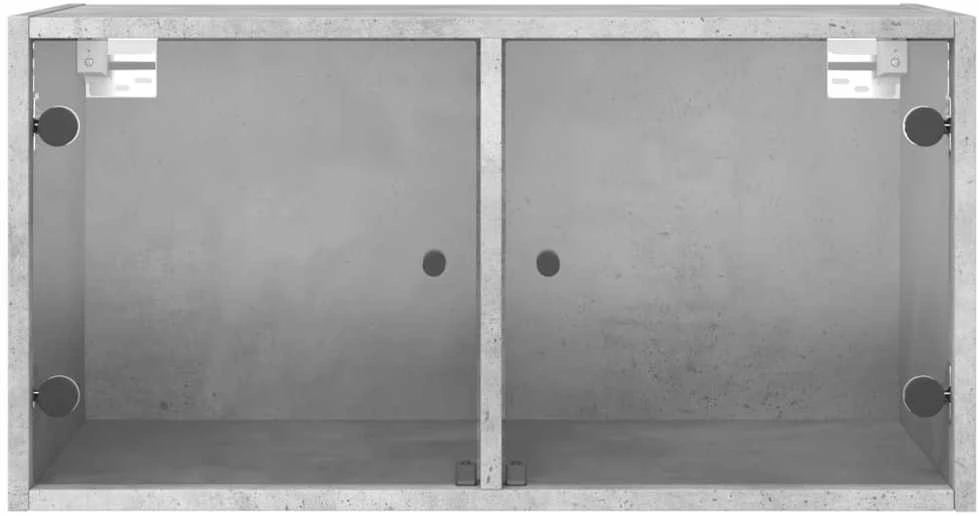 Sieninės spintelės su durelėmis, 2vnt., betono, 68,5x37x35cm