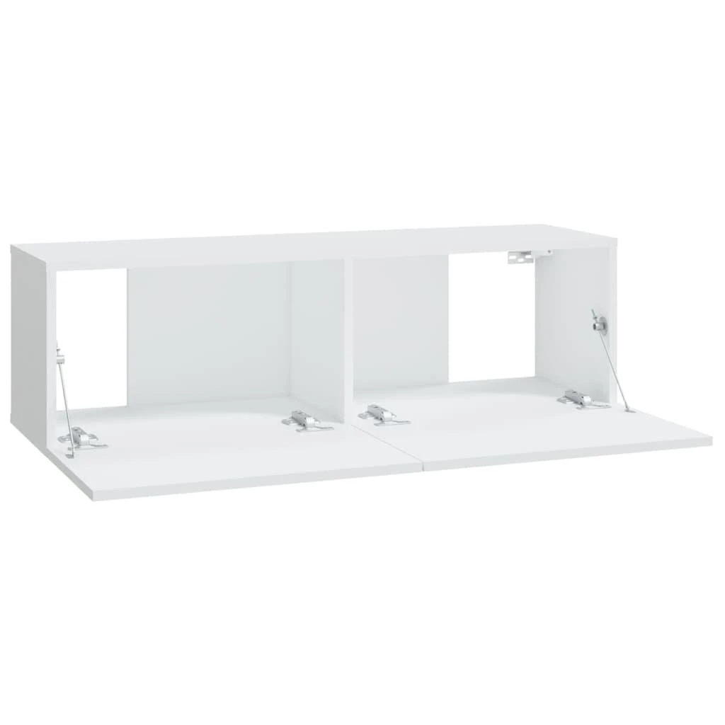 TV staliukas Sieninės televizoriaus spintelės, 4vnt., baltos, 100x30x30cm