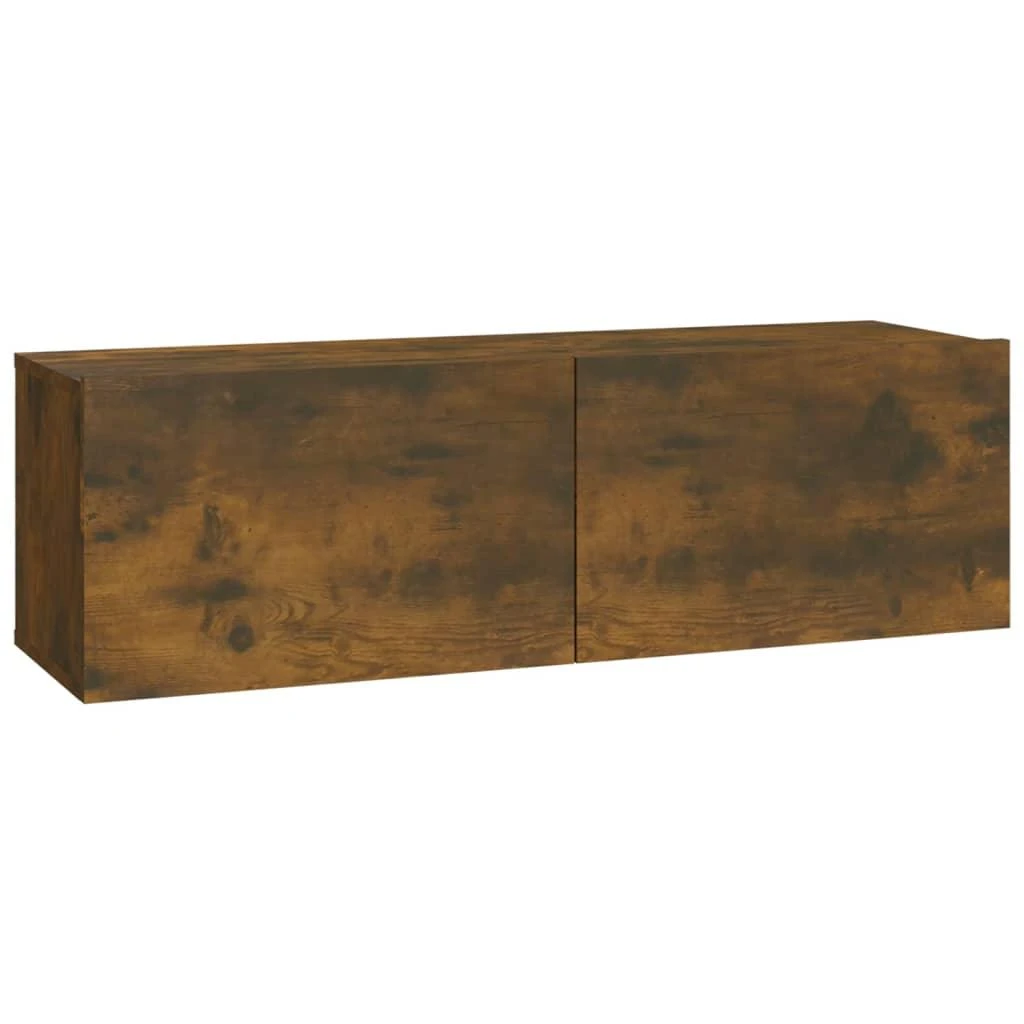 TV staliukas Sieninės TV spintelės, 4vnt., dūminio ąžuolo, 100x30x30cm