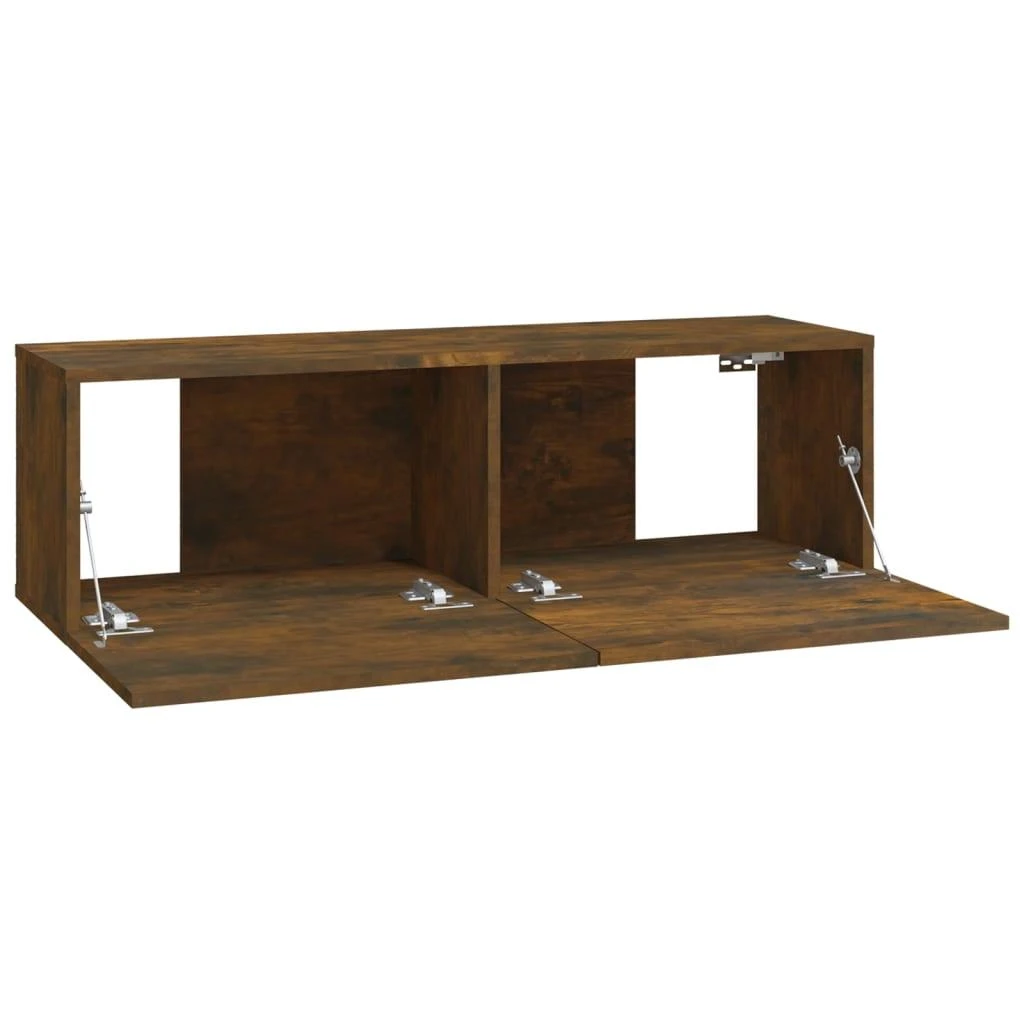 TV staliukas Sieninės TV spintelės, 4vnt., dūminio ąžuolo, 100x30x30cm