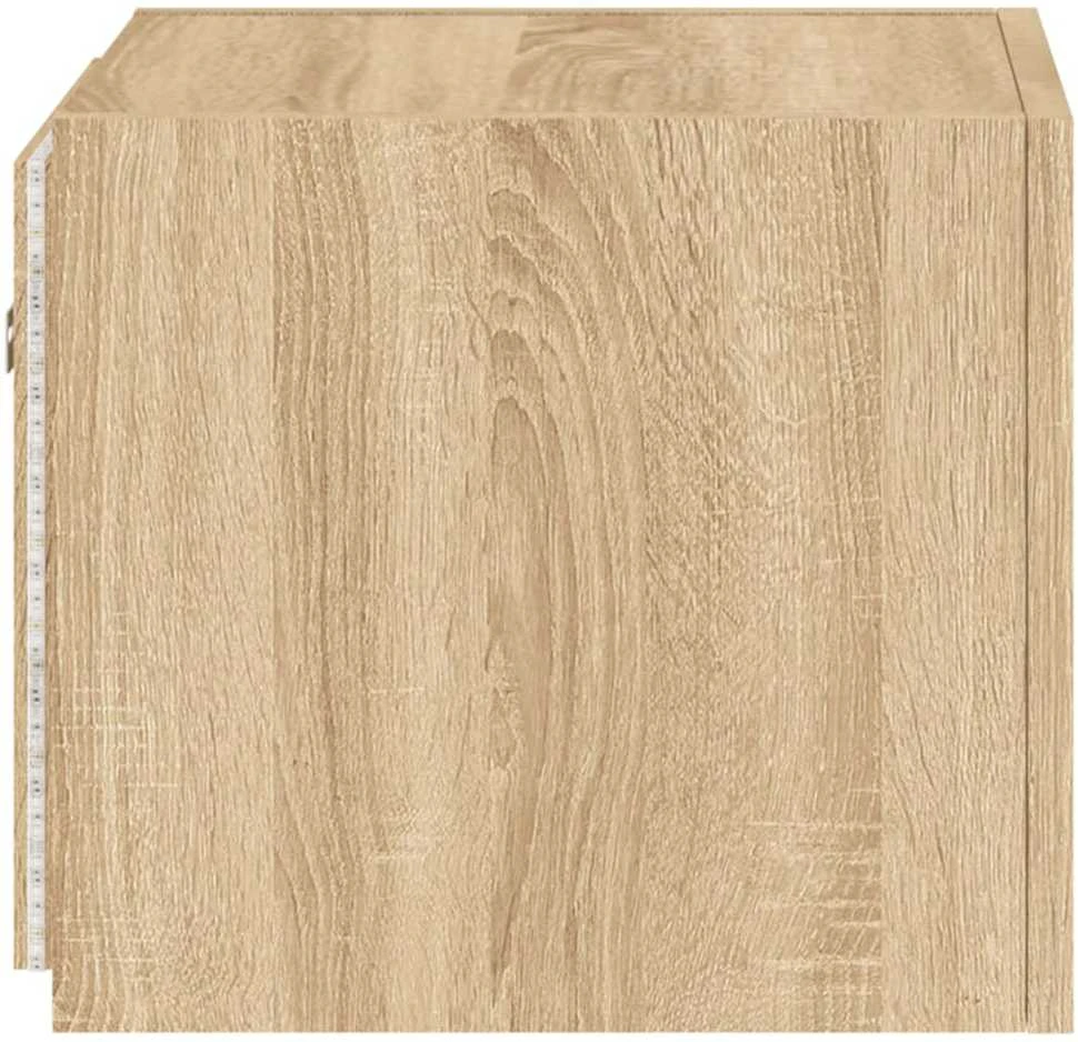 TV staliukas Sieninės TV spintelės su LED, 2vnt., ąžuolo, 30,5x35x30cm