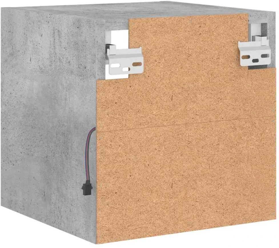 TV staliukas Sieninės TV spintelės su LED, 2vnt., betono, 30x28,5x30cm