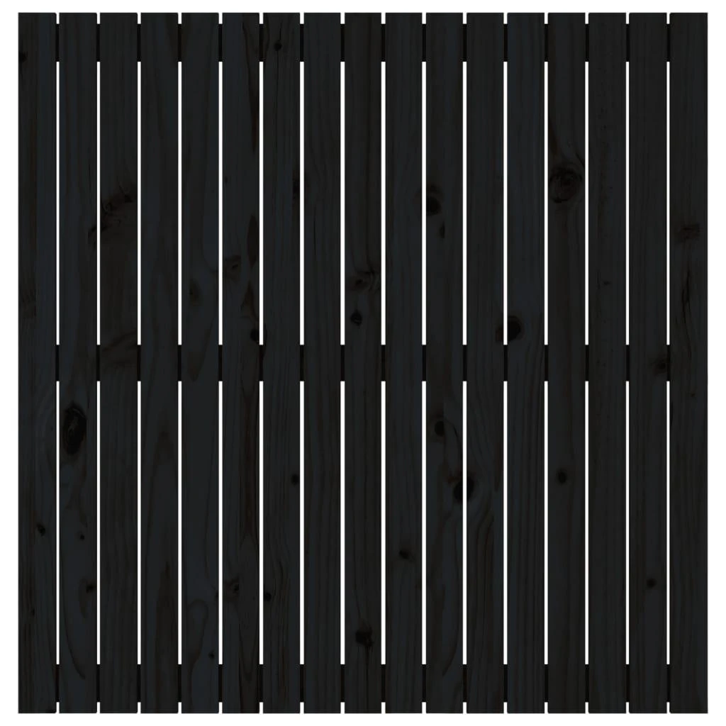Lova Sieninis galvūgalis, juodas, 108x3x110cm, pušies masyvas