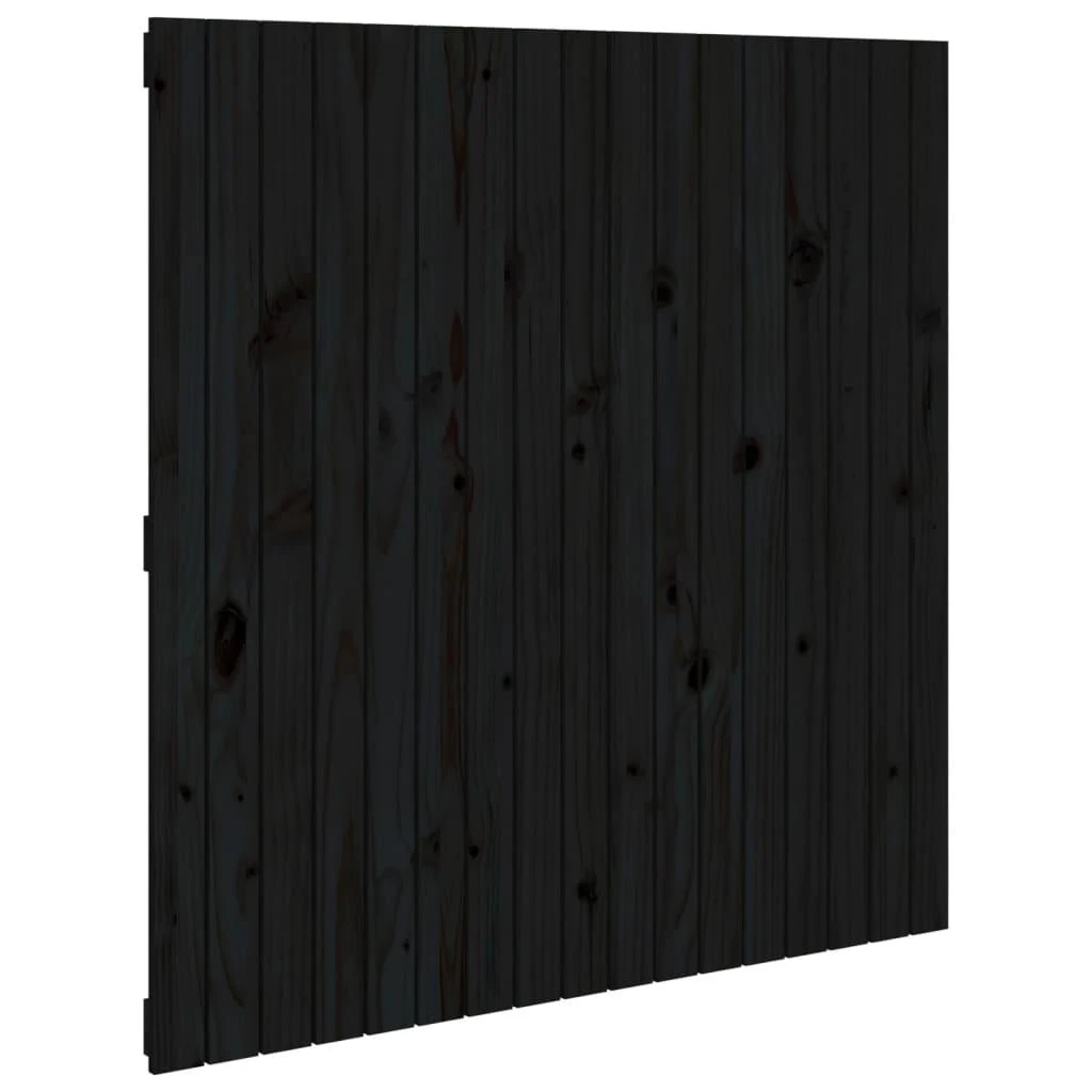 Lova Sieninis galvūgalis, juodas, 108x3x110cm, pušies masyvas
