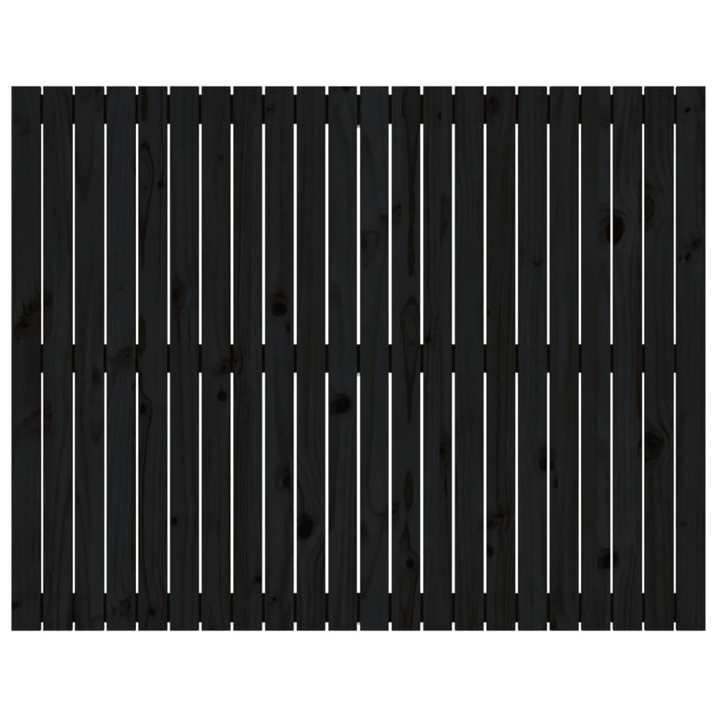 Lova Sieninis galvūgalis, juodas, 140x3x110cm, pušies masyvas
