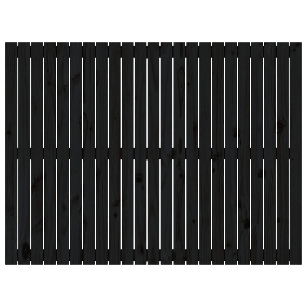 Lova Sieninis galvūgalis, juodas, 146,5x3x110cm, pušies masyvas