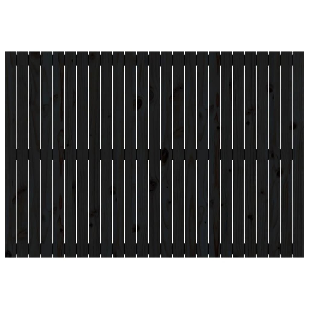 Lova Sieninis galvūgalis, juodas, 159,5x3x110cm, pušies masyvas