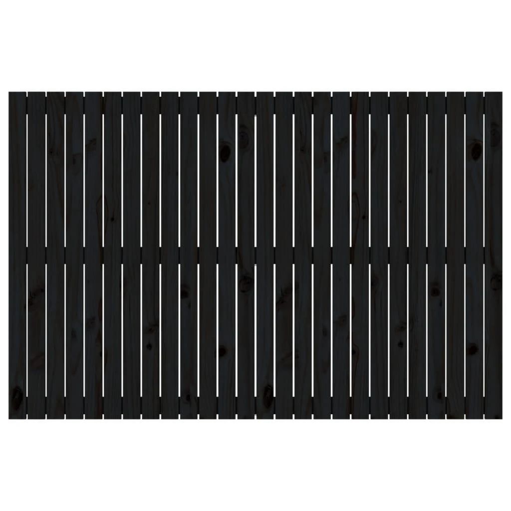 Lova Sieninis galvūgalis, juodas, 166x3x110cm, pušies masyvas