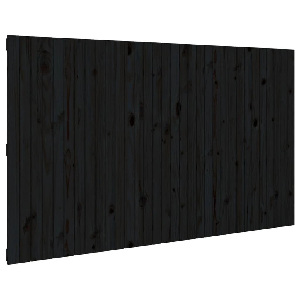 Sieninis galvūgalis, juodas, 204x3x110cm, pušies masyvas