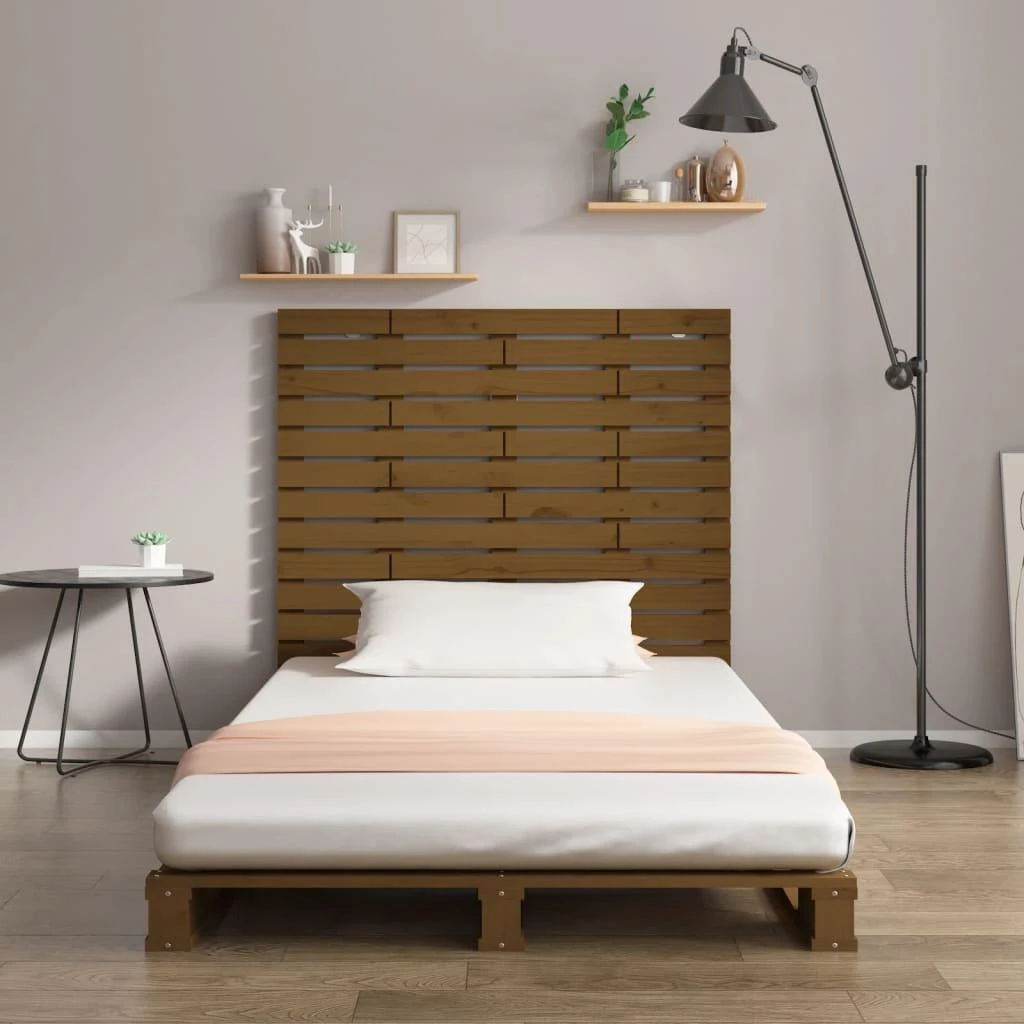 Lova Sieninis galvūgalis, medaus rudas, 106x3x91,5cm, pušies masyvas