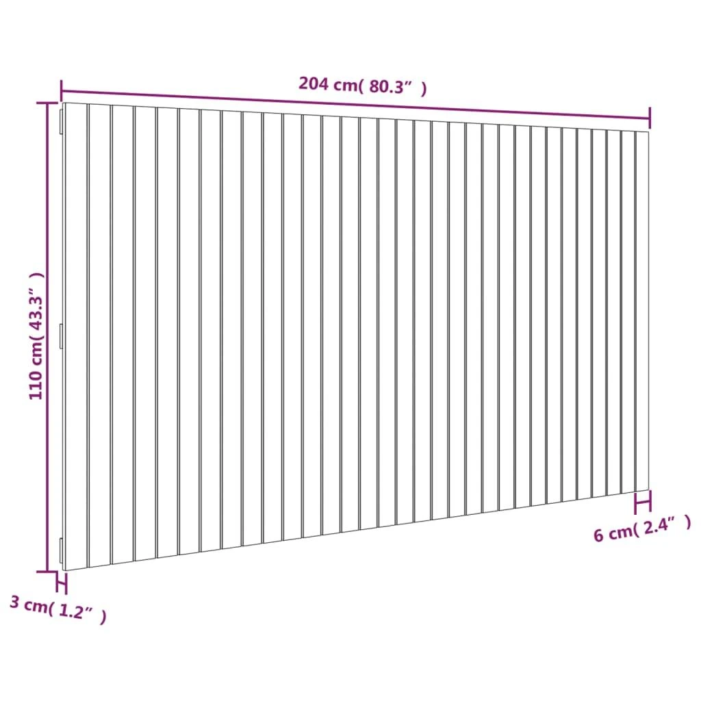 Lova Sieninis galvūgalis, medaus rudas, 204x3x110cm, pušies masyvas