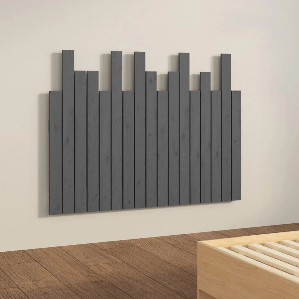 Lova Sieninis galvūgalis, pilkas, 108x3x80cm, pušies masyvas