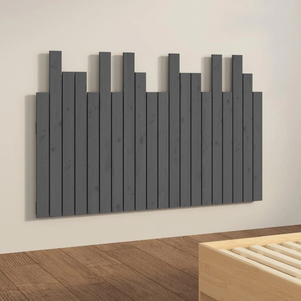 Lova Sieninis galvūgalis, pilkas, 127,5x3x80cm, pušies masyvas