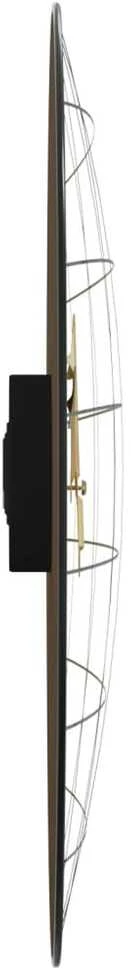 Sieninis laikrodis, geltonos ir juodos spalvos, 50cm, mediena