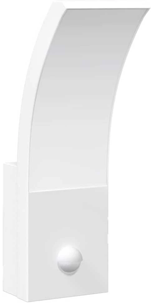 Sieninis šviestuvas Sieninis lauko LED šviestuvas su jutikliu, baltas, aliuminis