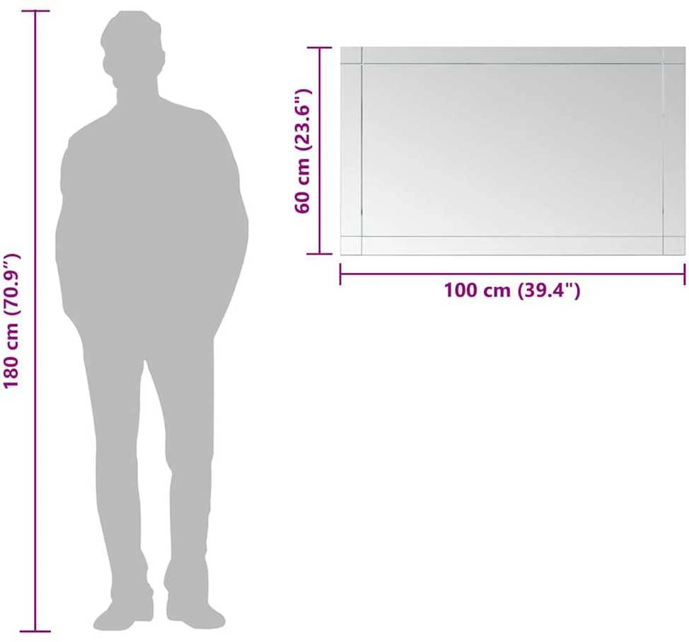 Sieninis veidrodis, 100x60cm, stiklas