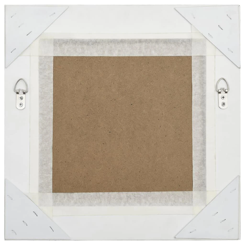 Sieninis veidrodis, baltas, 40x40cm, barokinis stilius