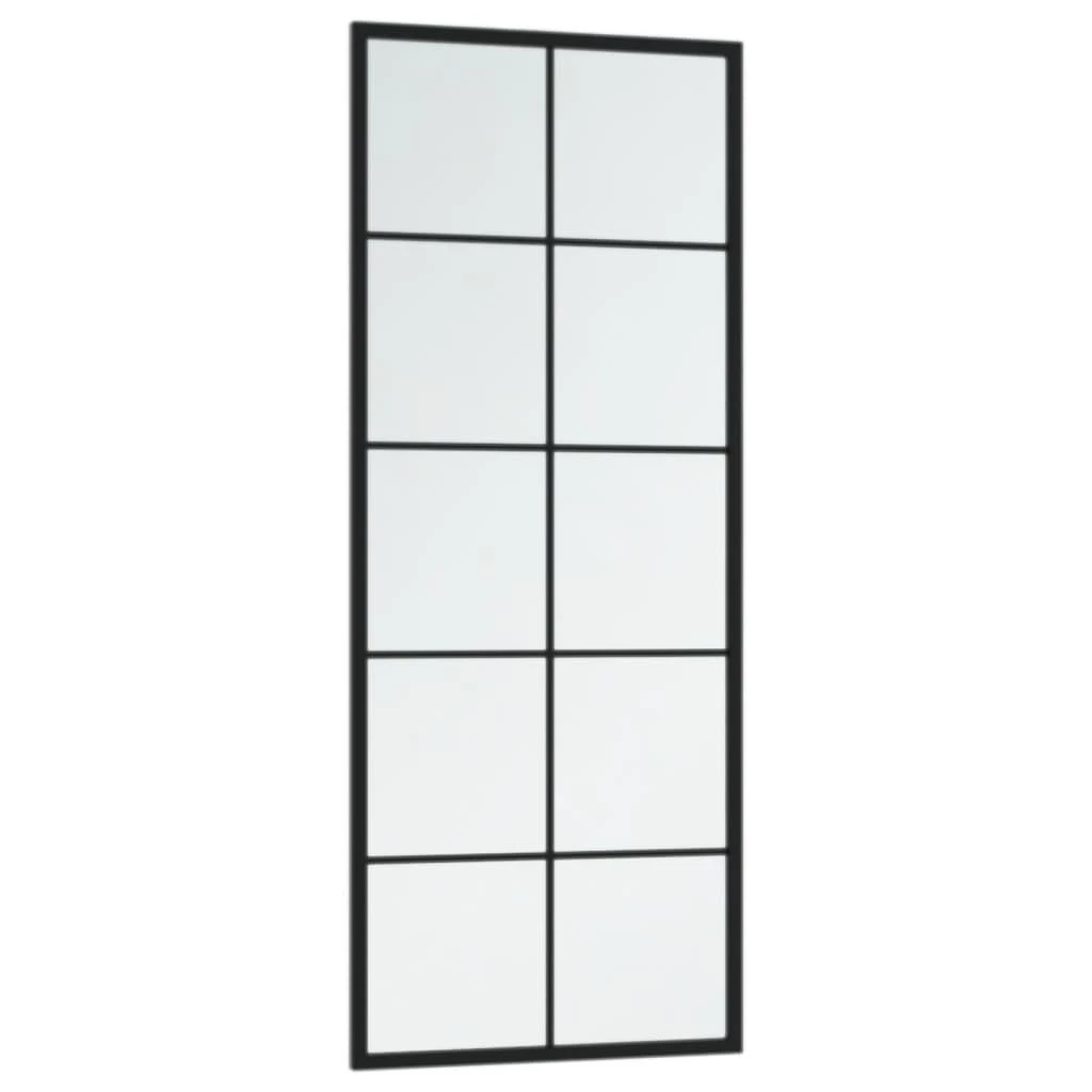 Sieninis veidrodis, juodos spalvos, 100x40cm, metalas