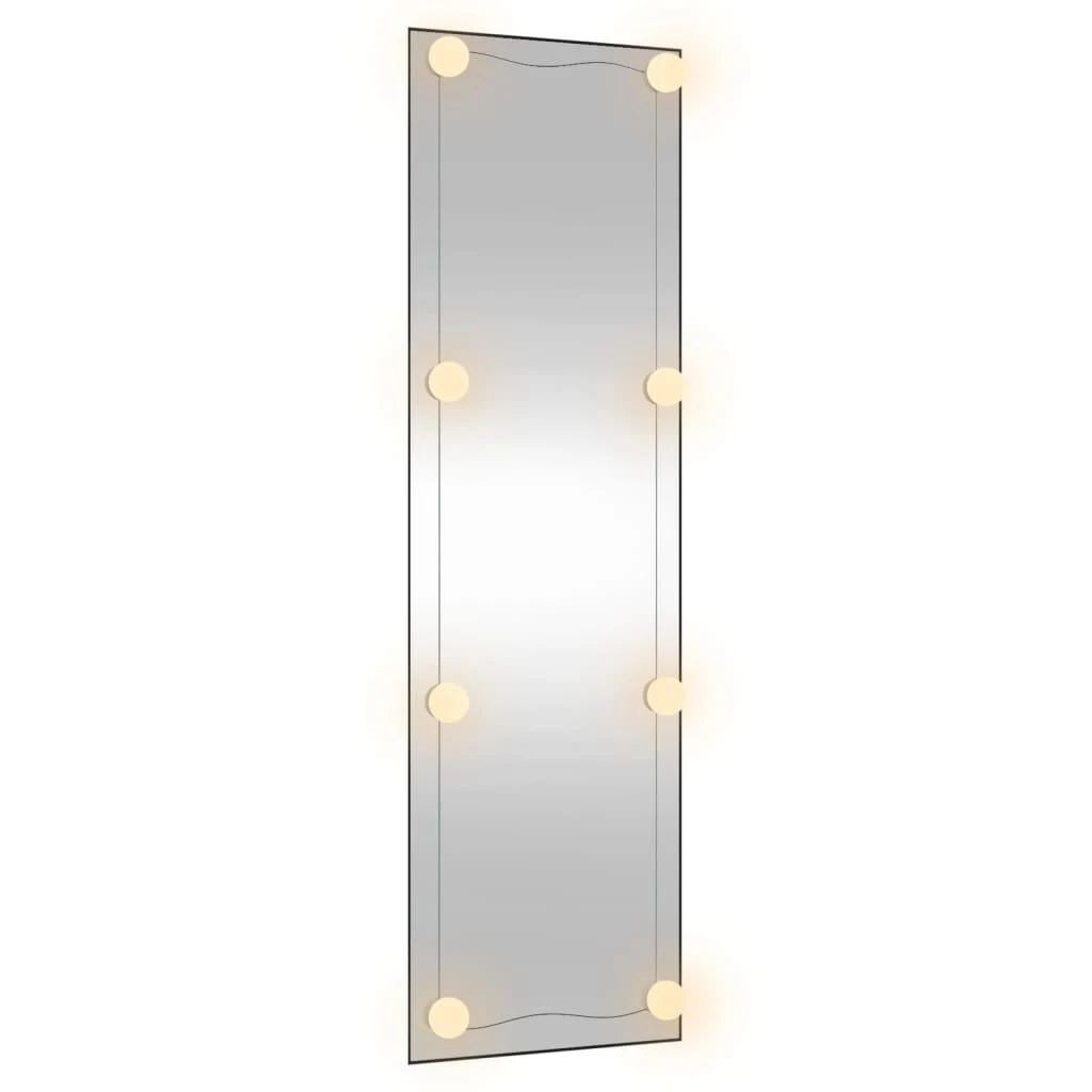 Sieninis veidrodis su LED lemputėmis, 30x100cm, stiklas