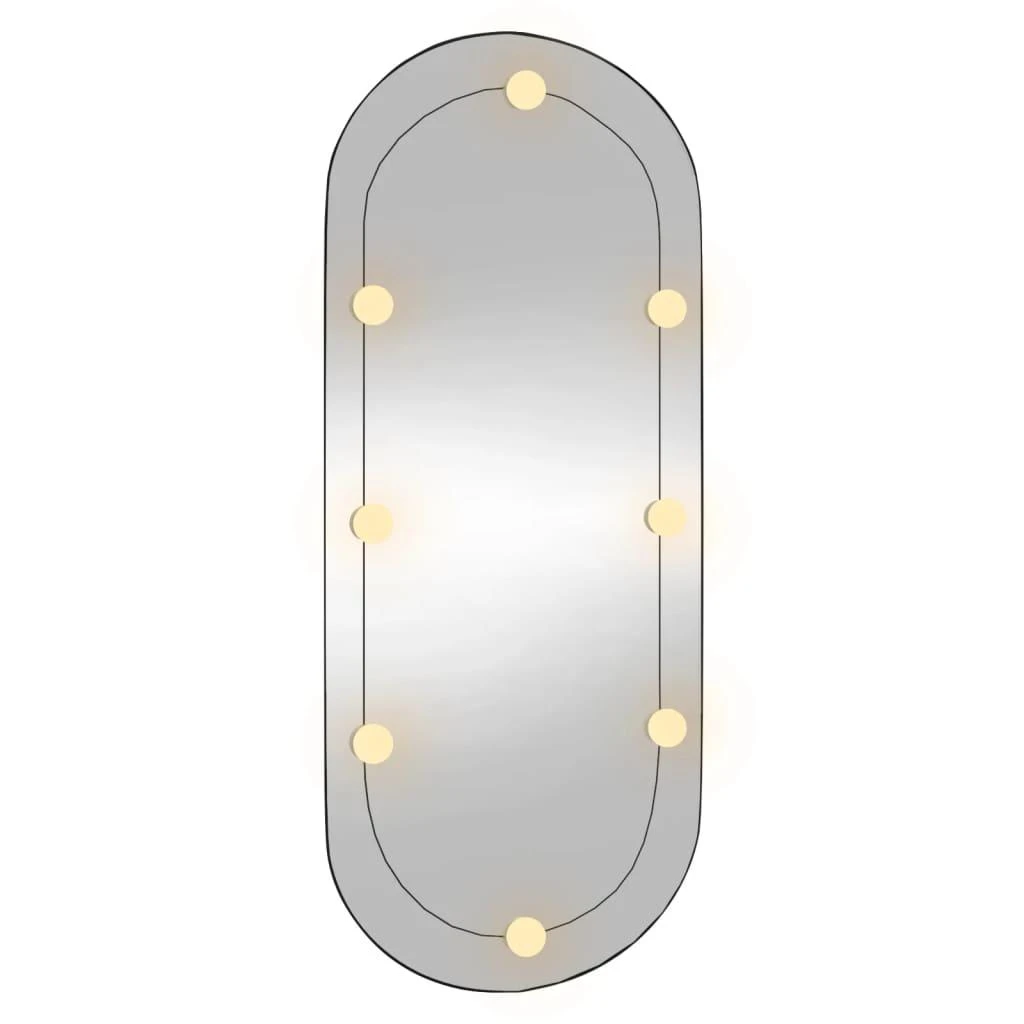 Sieninis veidrodis su LED lemputėmis, 40x90cm, stiklas