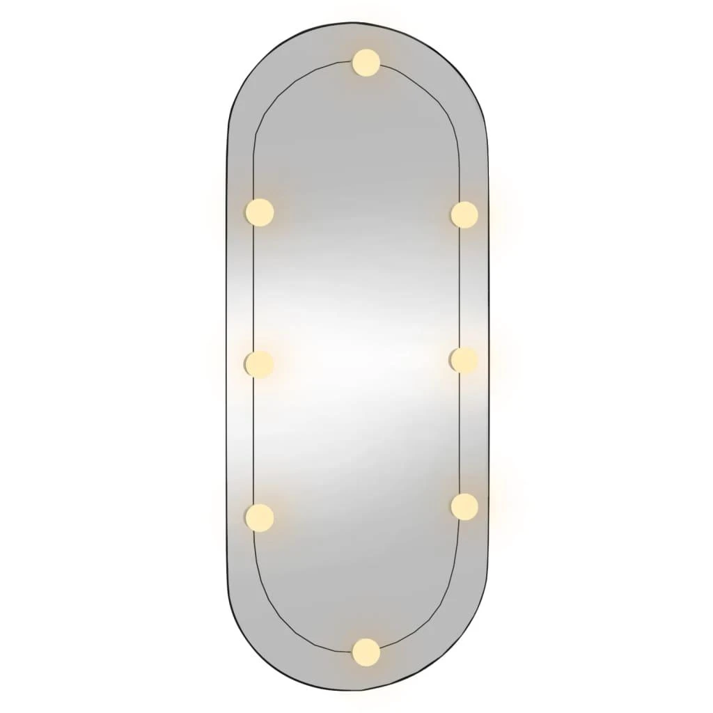 Sieninis veidrodis su LED lemputėmis, 45x100cm, stiklas