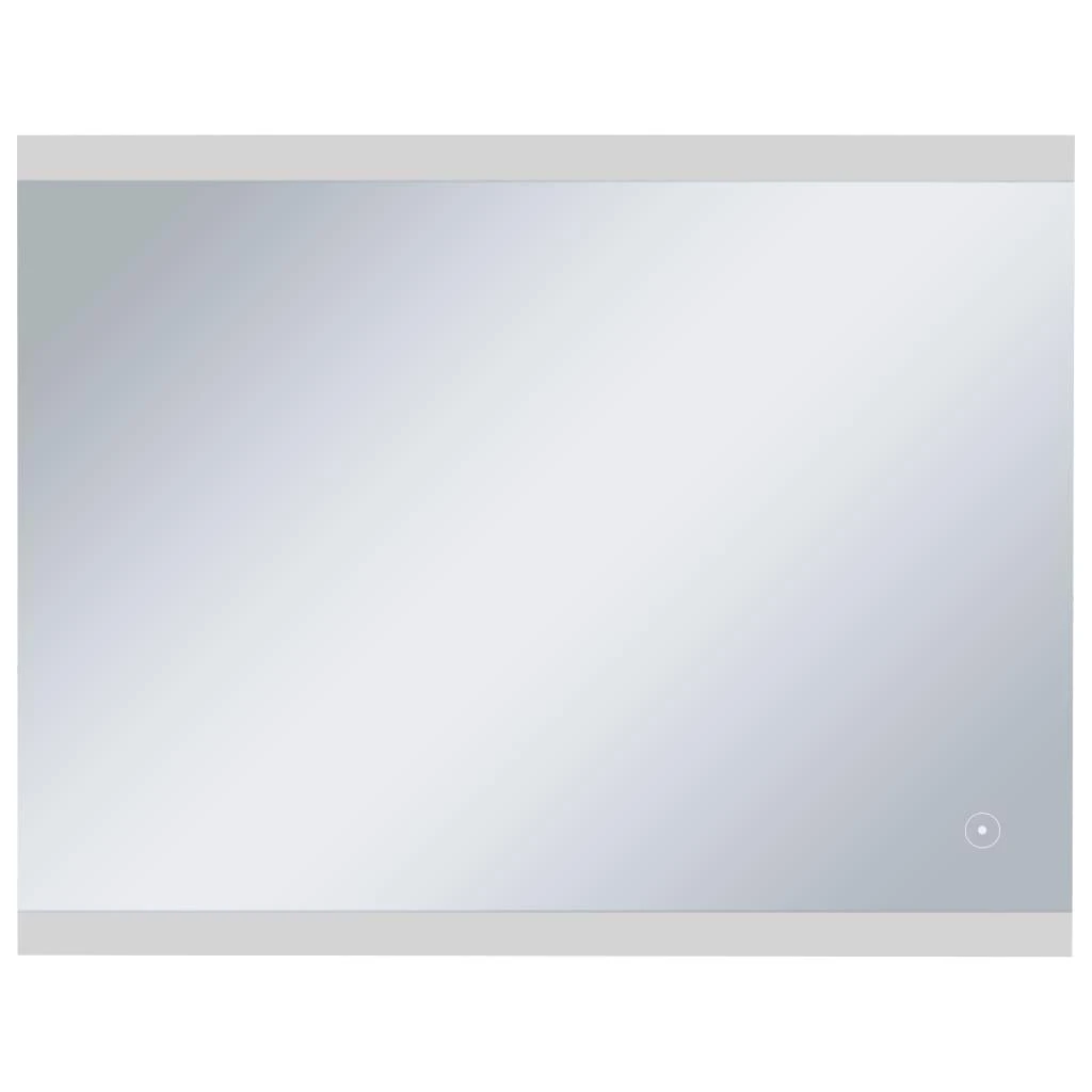 Sieninis vonios kambario veidrodis su LED ir jutikliu, 80x60cm