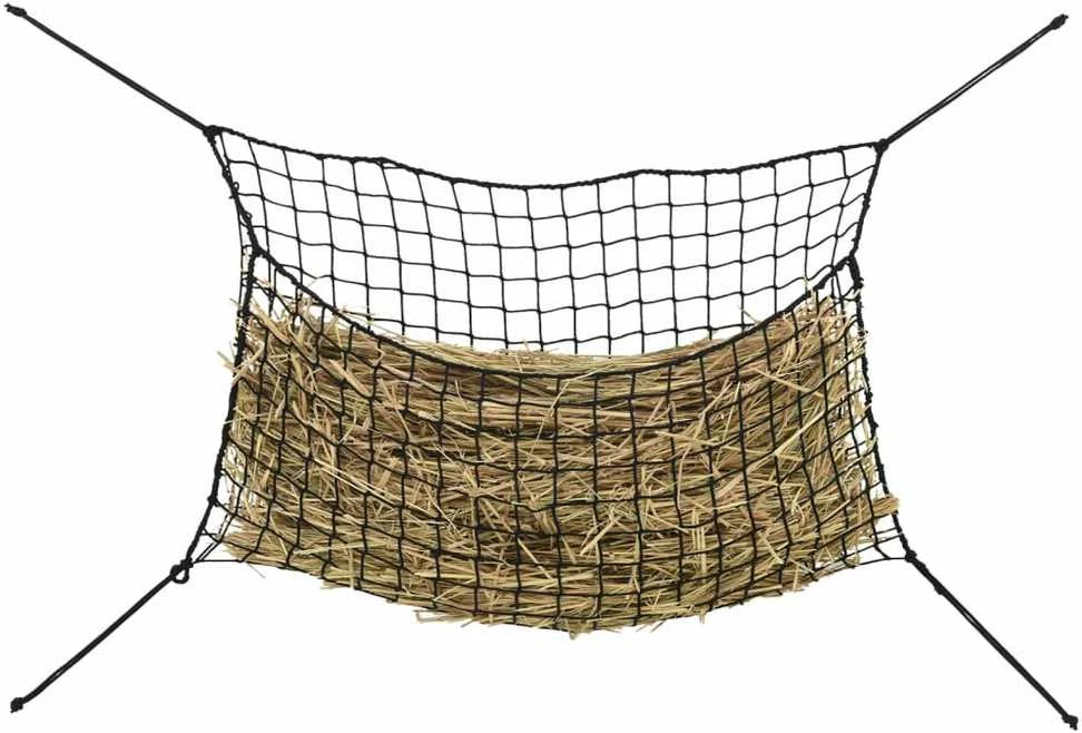Šieno tinkleliai, 2vnt., juodas, 200x120cm, stačiakampis, PP