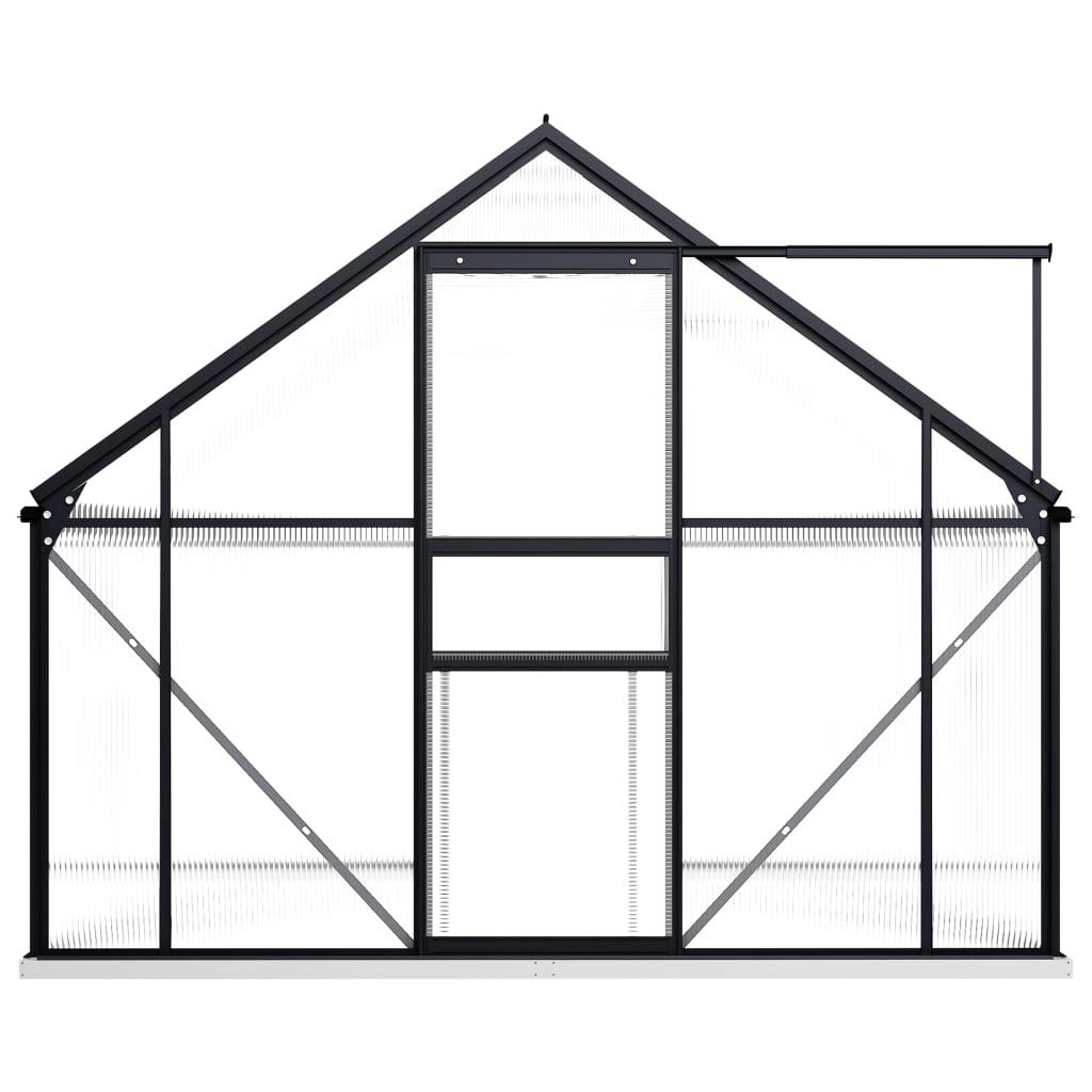 Šiltnamis su pagrindo rėmu, antracito, aliuminis, 4,75m²