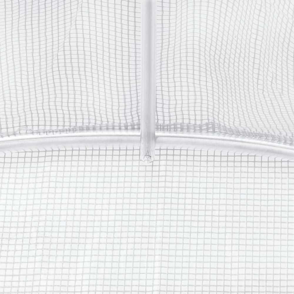 Šiltnamis su plieno rėmu, baltos spalvos, 10x5x2,3m, 50m²