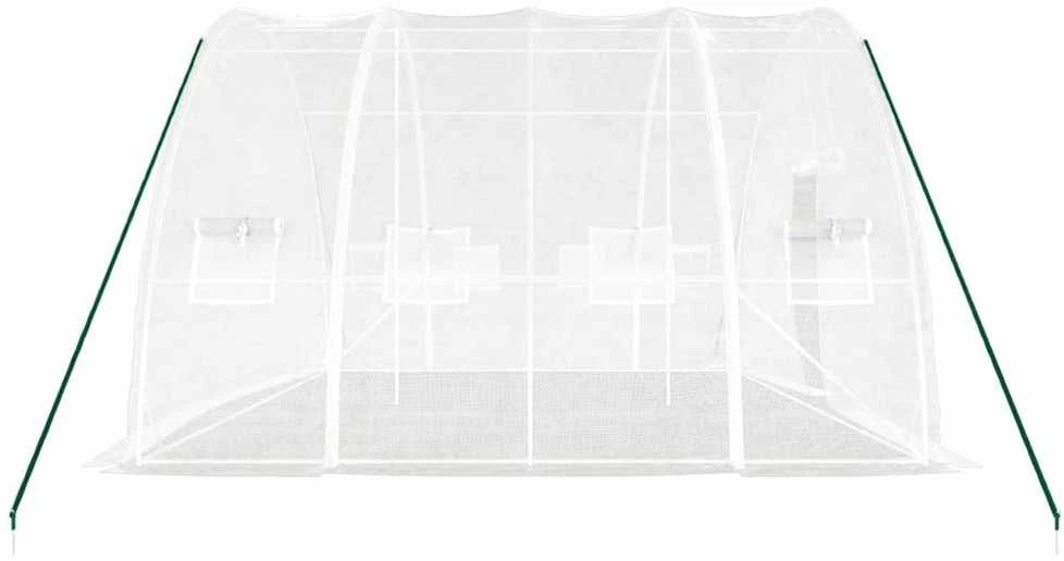 Šiltnamis su plieno rėmu, baltos spalvos, 6x4x2,85m, 24m²