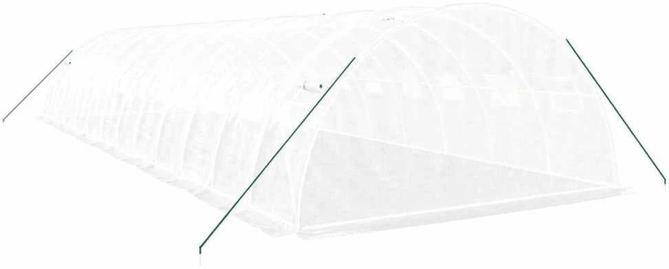 Šiltnamis su plieno rėmu, baltos spalvos, 12x4x2m, 48m²