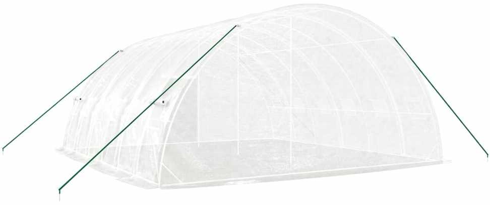 Šiltnamis su plieno rėmu, baltos spalvos, 6x6x2,85m, 36m²