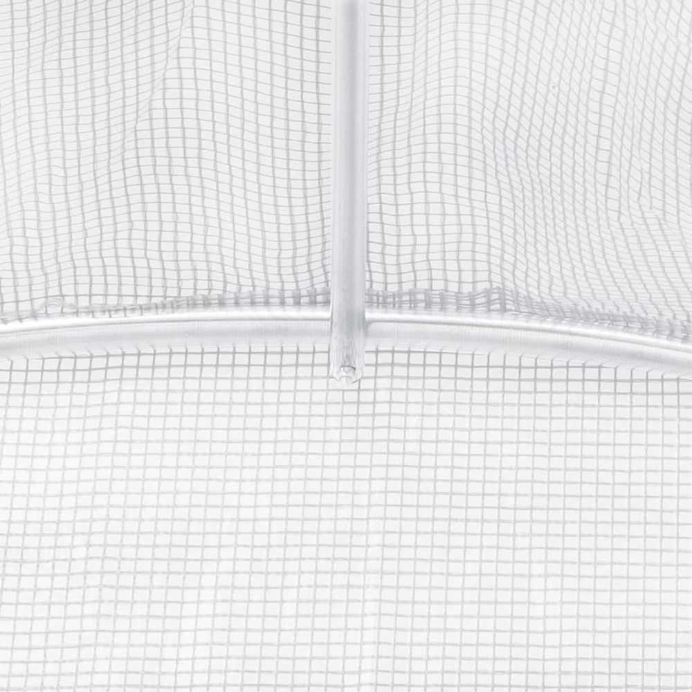 Šiltnamis su plieno rėmu, baltos spalvos, 20x5x2,3m, 100m²