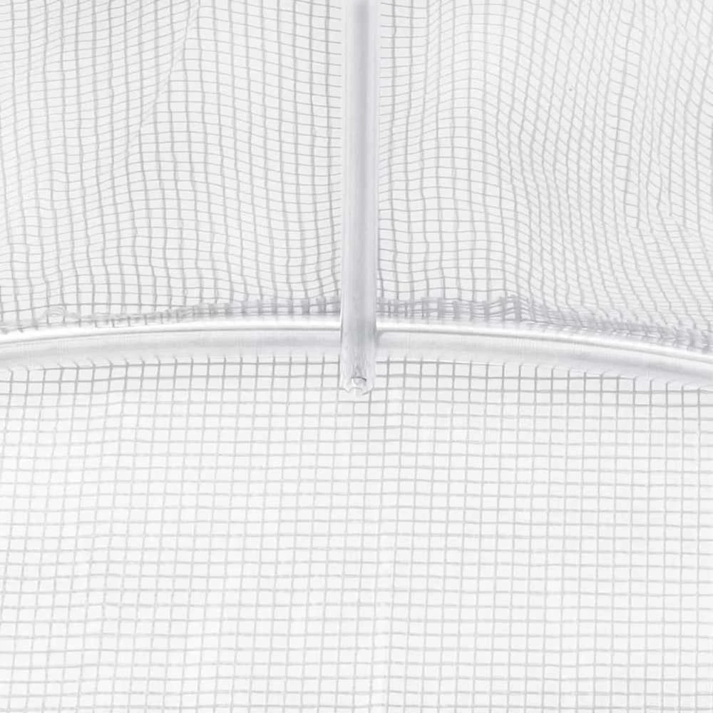 Šiltnamis su plieno rėmu, baltos spalvos, 4x3x2m, 12m²